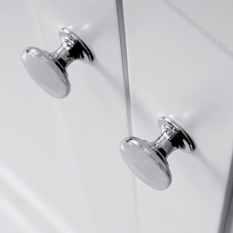 Meuble-lavabo autoportant de 72 po de style Shaker avec lavabo en céramique, Blanc