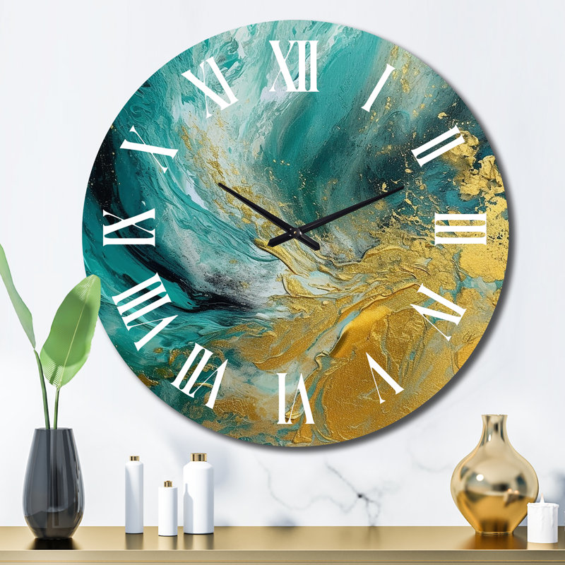Horloge murale dorée, Grand
