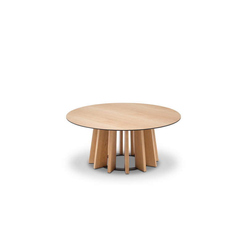 Atoli Pedestal Coffee Table, 40cm H x 100cm W x 100cm D, Beige
