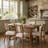 Mid-Century Vintage Solid Wood Dining Chair - Removable Sherpa Padded Backrest for Dining Room-122618311