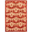 Tapis en laine beige/rouge 3 pi 11 po x 5 pi 8 po à la main one-of-kind-noué la 2010 Allahna