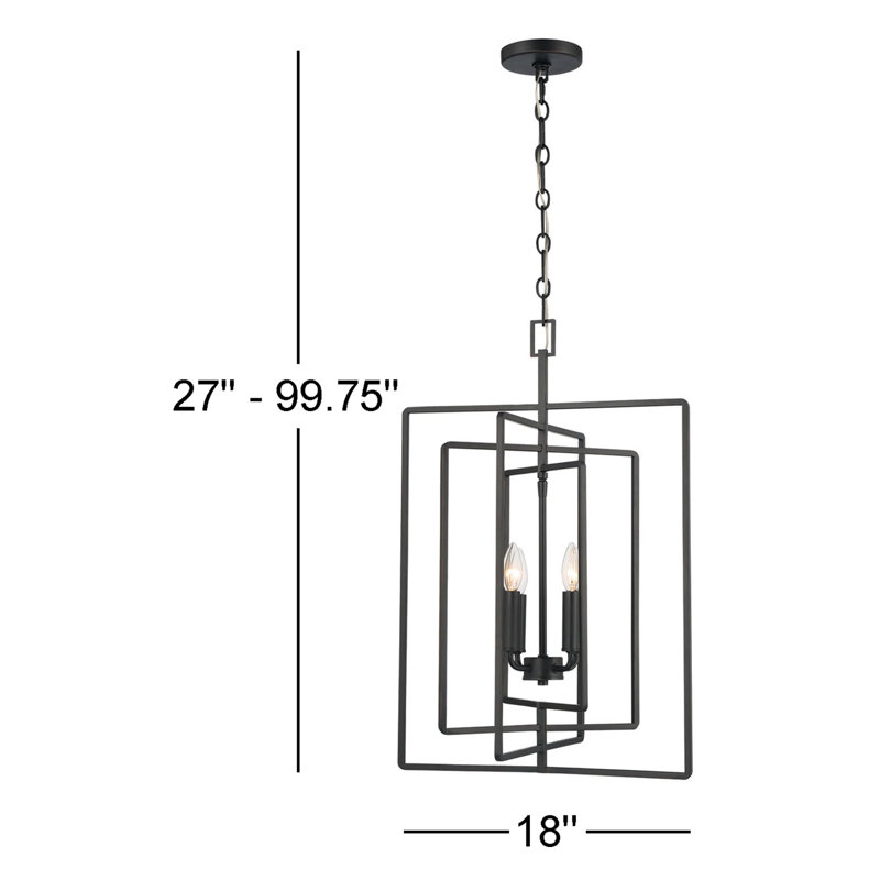 Aldren 4 - Light Dimmable Geometric Chandelier