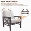 Ensemble de conversation d'extérieur en métal 3 pièces avec chaise berçante et table en métal Adai