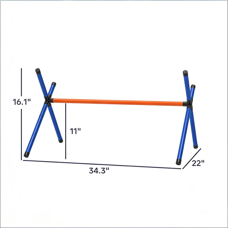 Ensemble de parcours 4 pièces d'agilité pour chien avec sauts à hauteur réglable, équipement de formation portatif pour petits chiens et chiots, assemblage sans outil avec sac de transport