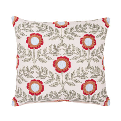 Floral Trellis Cotton Cushion