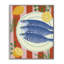 Giclée encadrée de fruits de mer et d'herbes sur rayures, design par Courtney Haley-117389598-117389596