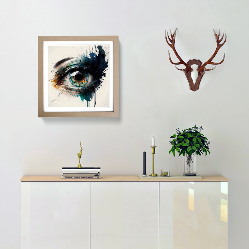 Single Picture Frame Print on Wood, Oak