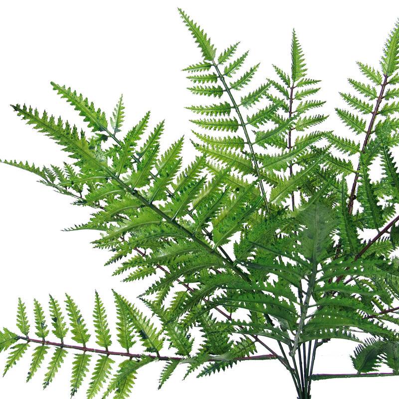 Buisson de feuilles de fougère artificielle 20 po, Vert