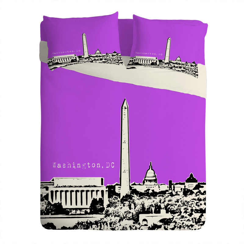 Taie d’oreiller washington Bird Ave, Mauve, Standard