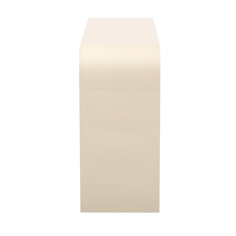 Console moderne avec 2 tiroirs de rangement, Crème abricot, Crème abricot, Crème abricot