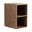 Meuble-lavabo de salle de bain de 122 cm (48 po) avec lavabo en céramique décorative, 2 étagères de rangement, porte à fermeture amortie, contreplaqué – style contemporain, imitation chêne, dimensions des étagères : 114 cm (45 po), poignées dissimulées