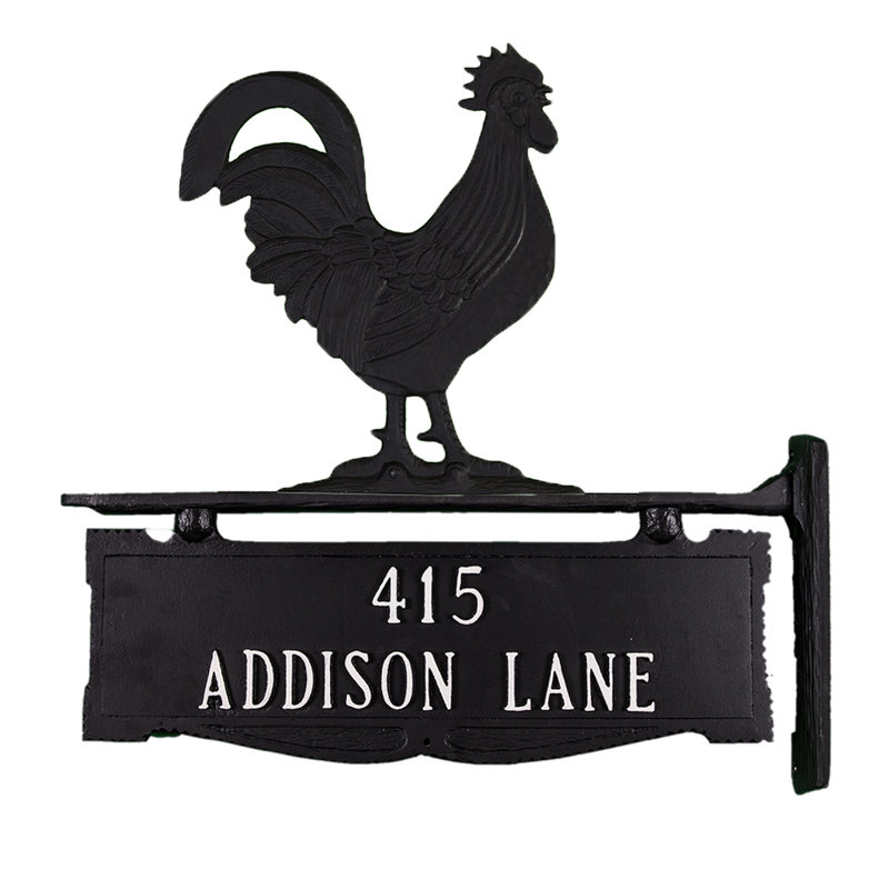 2-Line Address Post, Yes, Satin Black