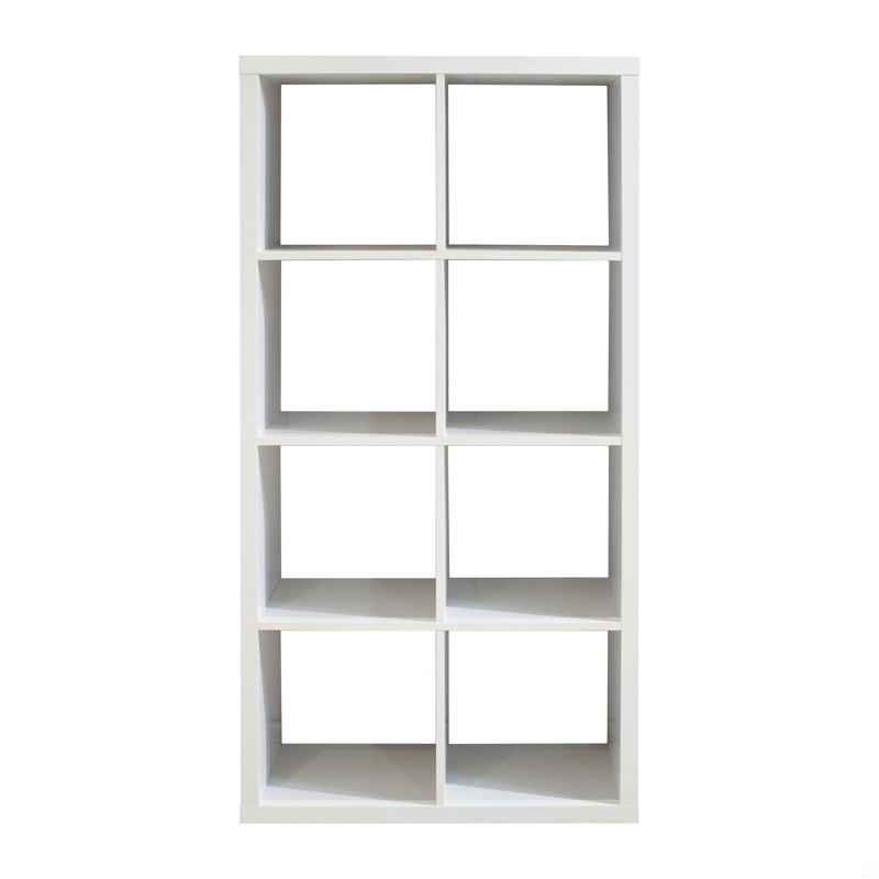 Smart Cube 8-Cube Organizer Storage With Opened Back Shelves,2 X 4 Cube Bookcase Book Shleves, White