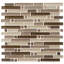 Happy Linear Glass, Metal and Natural Stone Mosaic Tile-68072822