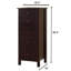 Commode compacte 5 tiroirs Transition Espresso 
