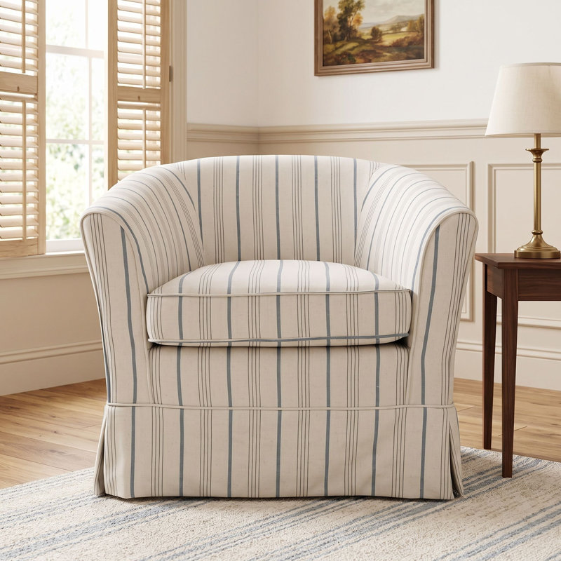Fauteuil club pivotant rembourré pour salon