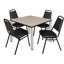 Plateau de table Kee Square, 4 chaises empilables-472020678-472020679-472020733