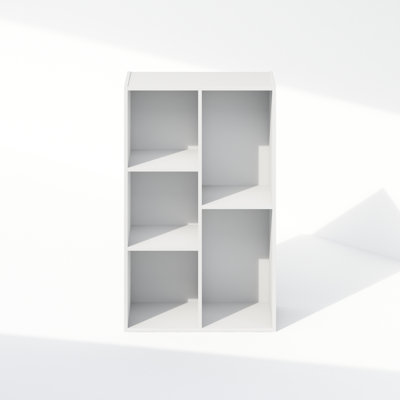 Ebern Designs Reed Reversible Open Shelf Multipurpose Bookcase, Storage Organizer, White