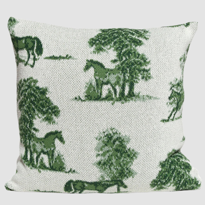 Toile Pillow, Green