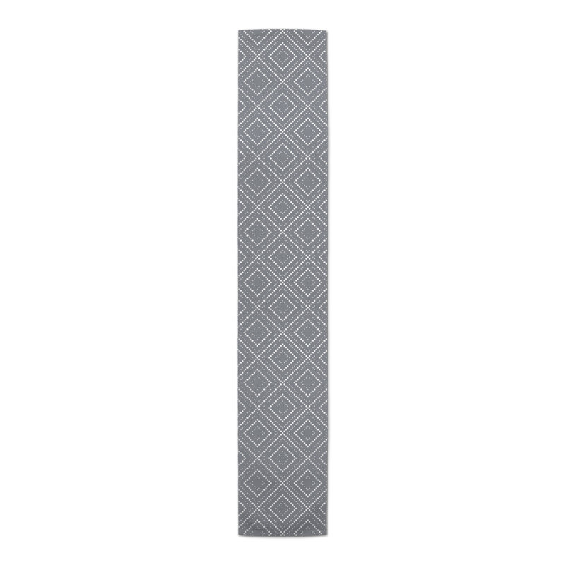 Chemin de table Auric, 90 po x 16 po, gris