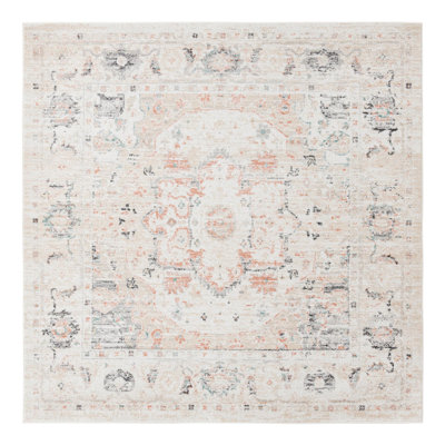 Tapis oriental Hagood en ivoire