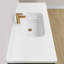 Plateau de meuble-lavabo à surface solide de 48 pouces avec lavabo intégré, comptoir moderne blanc vif de 2 po d'épaisseur, dosseret arrière de 1,38 po, conception à bord lisse, imperméable et facile à installer