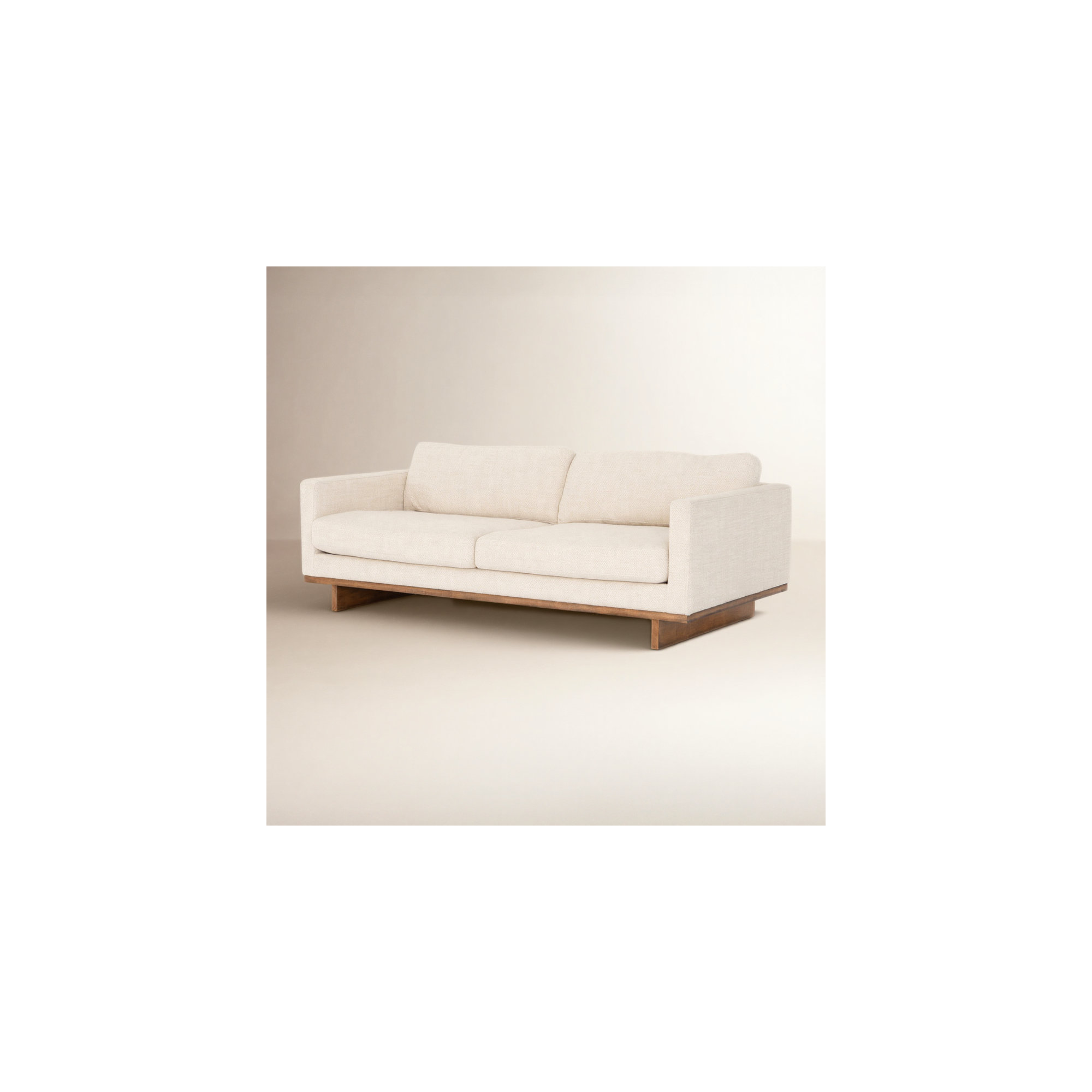 Menades 84'' Upholstered Sofa, Beige, Antique Cocoa
