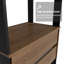  Étagère de rangement pour garage avec 2 tiroirs et armoire de rangement polyvalente pour outils de L 27 po - noir / brun-2016901982