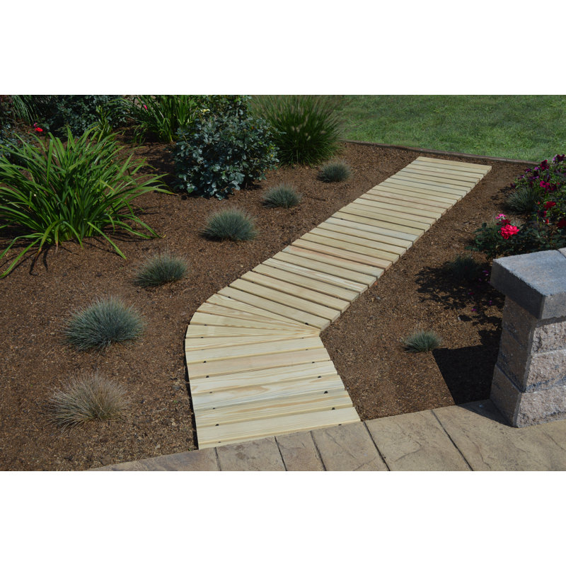 Rejendra Pressure Treated Walkway Bridge, Unfinished, 1" H x 96" W x 24" D 