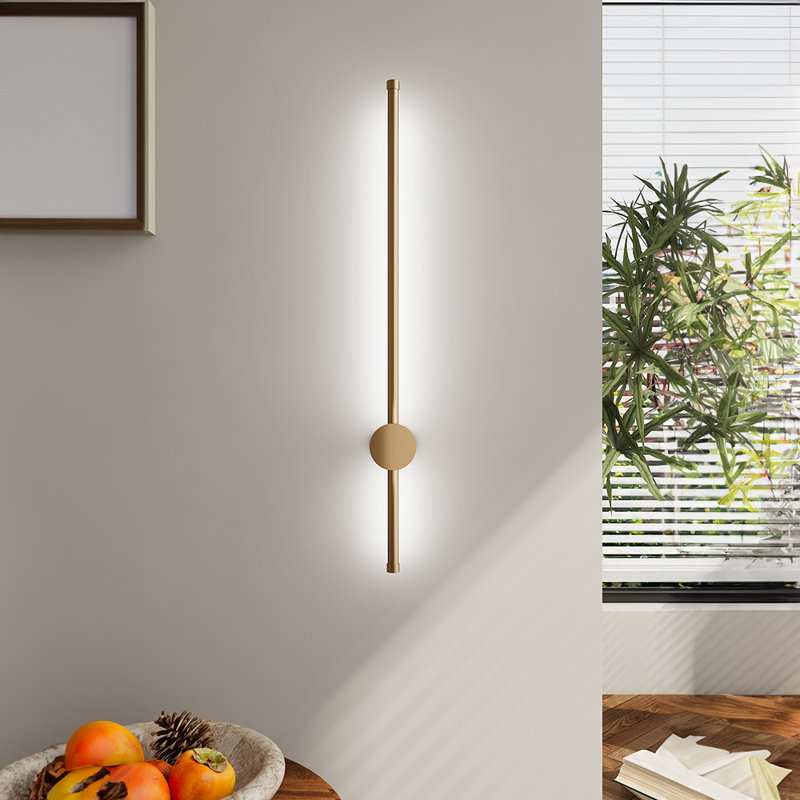 60cm Aluminium LED Flush Mounted Sconce, Gold, 6500K