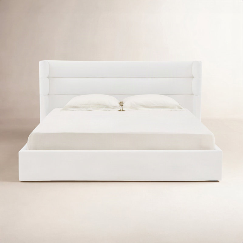 Olivianna Low Profile Bed, Queen, White