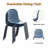 Plastic Stackable Dining Chair Set Of 4