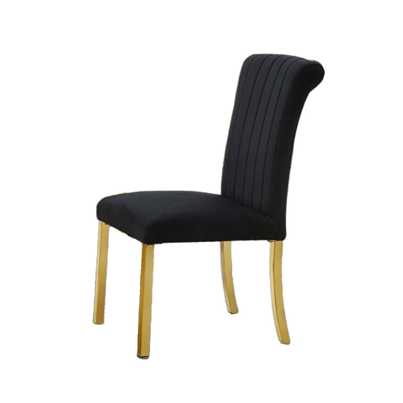 Chaise d'appoint Fynn (ensemble de 2), Doré, Noir