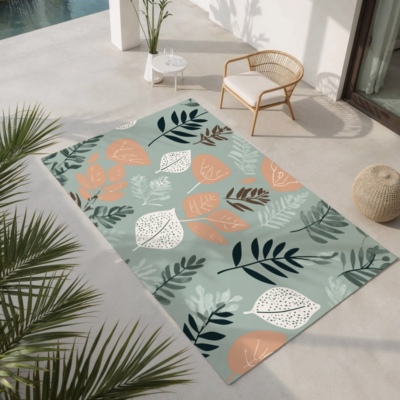Tapis intérieur et extérieur Sunset Vines, Rectangulaire 8 pi x 10 pi