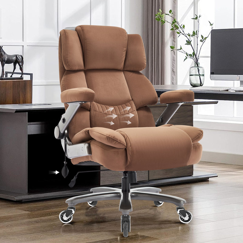 Fauteuil de bureau ergonomique Wayfair Nagib, Brun