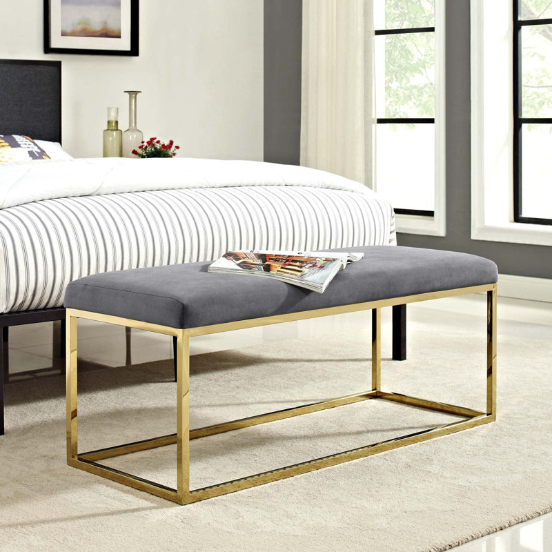 Banc en tissu Anticipate, Gris