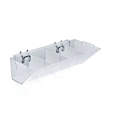 spinning office counter hexagon clear acrylic