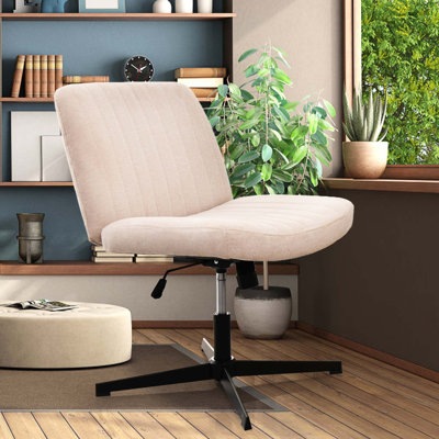 Chaise de bureau, fauteuil de coiffeuse pivotant, fauteuil de travail sans accoudoirs pour bureau à domicile