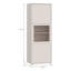 Modern 3-Door Display Cabinet, Engineered Wood-566177829