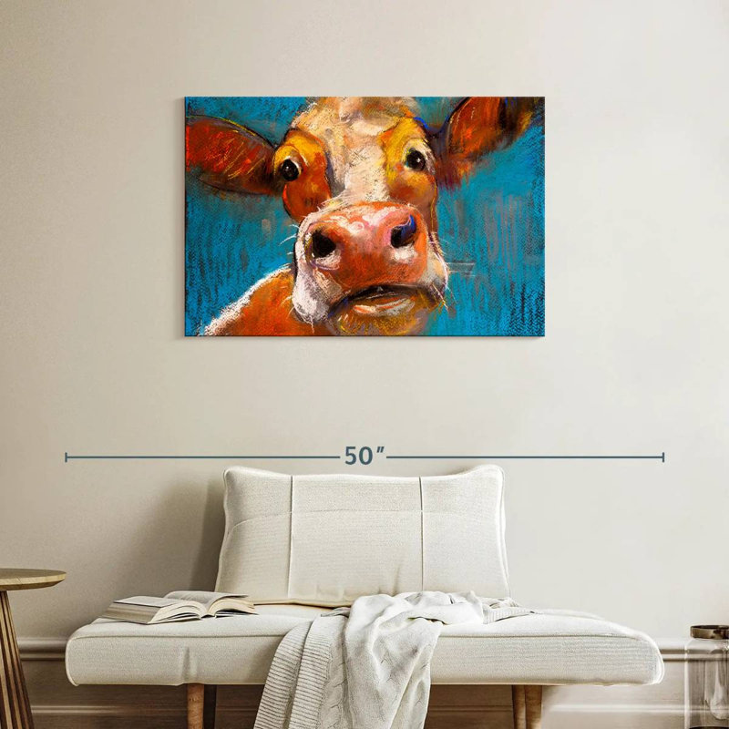 Brampt Yellow Cow, 24" H x 36" W