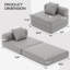 39.2'' Folding Sofa Bed, Floor Foldable Futon With Memory Foam-133982242