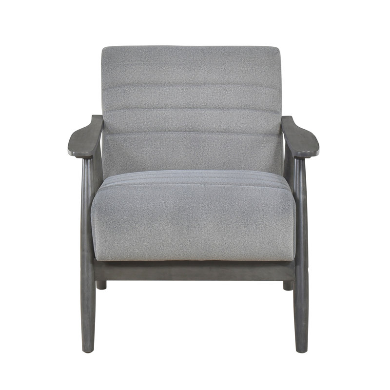 Siège de salon transitionnel, chaise recouverte de velours gris, base en bois massif, chaise d'appoint en tissu d'une profondeur de 30,06 po, structure, finition brique, poids du produit 29,55 lb, largeur du siège de 22 po