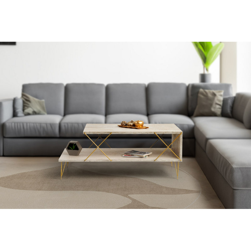 Glorias Coffee Table, Gold