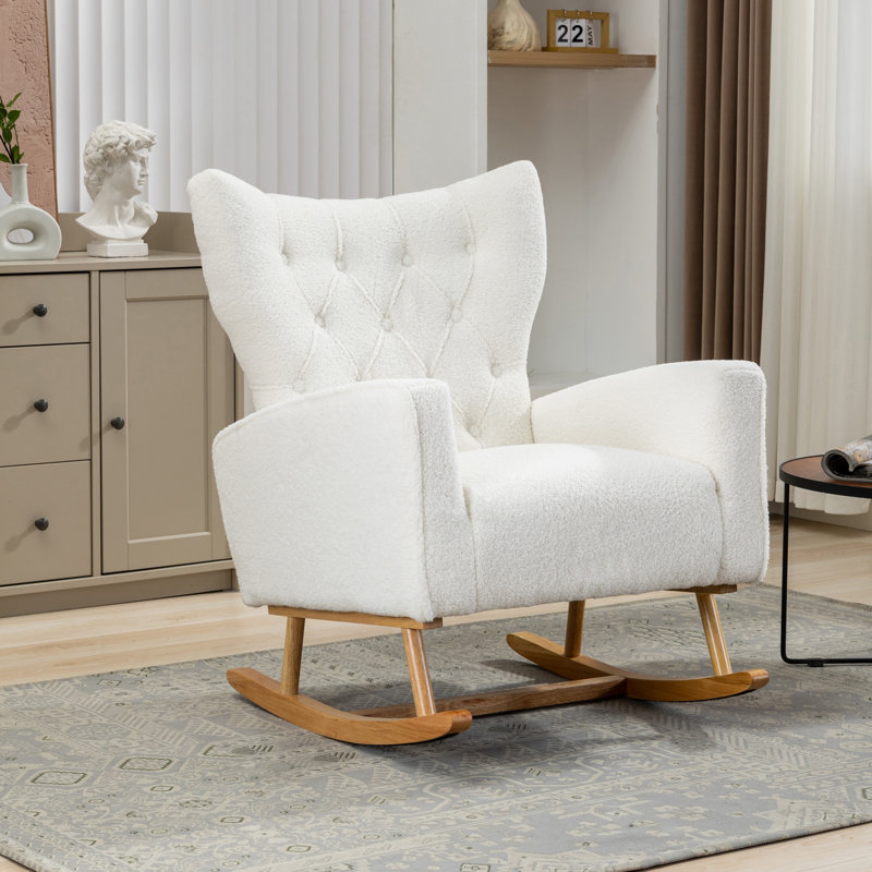 Chaise berçante Kristy, Ivoire, Boucle