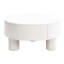 Table basse ronde en plastique blanc pour le salon, 2 tables avec grand tiroir de rangement, optimisation de l'espace de conception imbriquée, philosophie moderne, qualité de fabrication, polyvalente dans divers espaces, rapide et simple