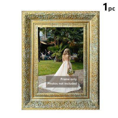 Cadre photo orné antique de 8 po x 10 po avec protecteur de photo 1pc