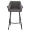 Upholstered Counter Stool with Metal Frame