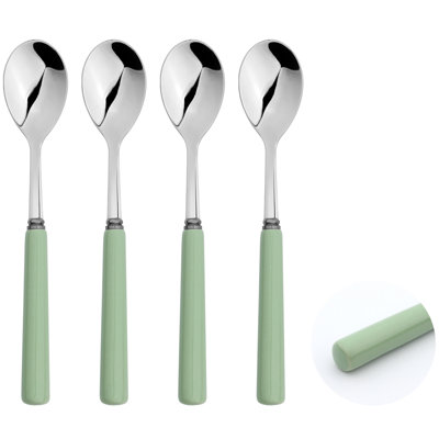 Stainless Steel Wood Stainless Steel Teaspoon Flatware