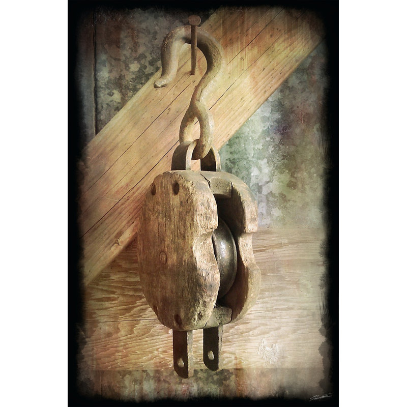 Block and Tackle IV by John Butler - Graphic Art, 46 cm H x 30 cm W, Black Floater Frame