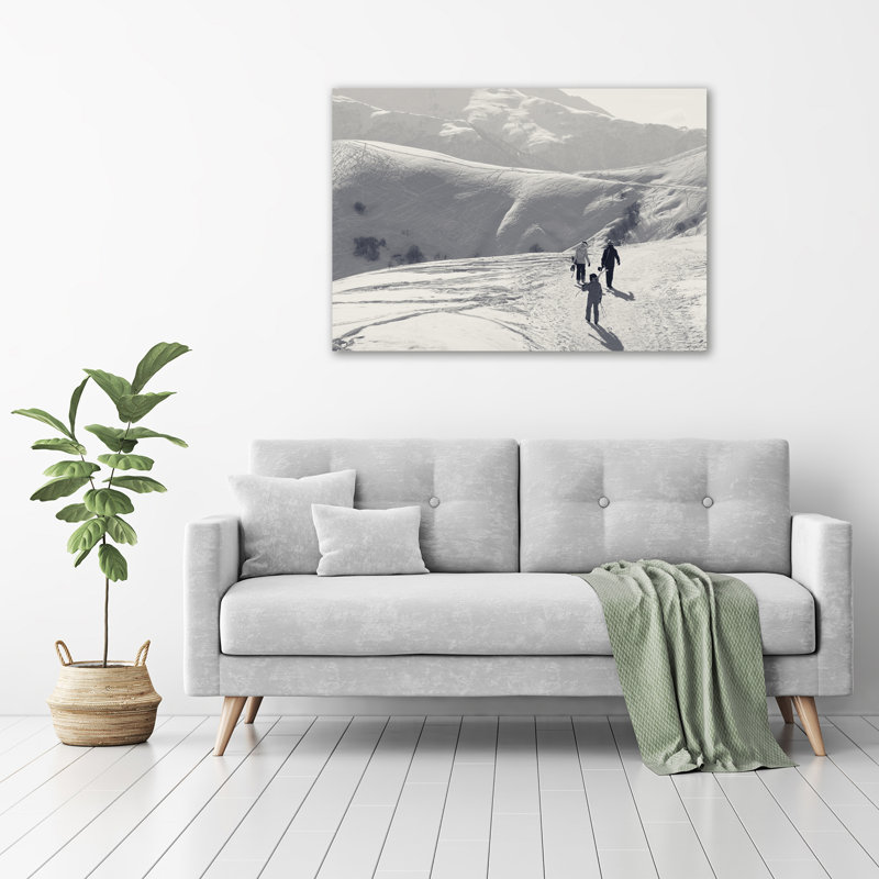 Skiers - Wrapped Canvas Print